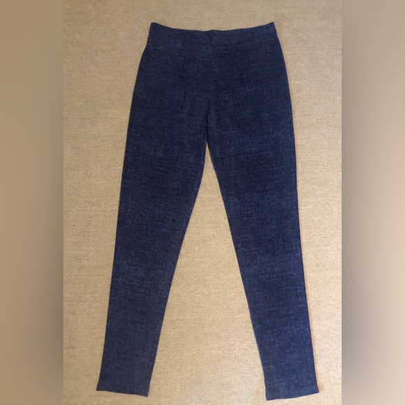 Clara Sun Woo Denim Print Legging Navy Size M - Picture 2 of 6